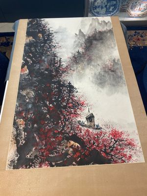 Li Xiongcai 黎雄才 (1910-2001): 'Landscape', ink and colour on paper, dated 1993 — 照片 5