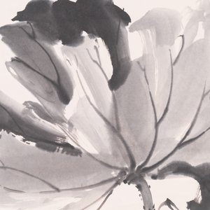 Liang Danfong 梁丹丰 (1935-2021): 'Lotus', inkt op papier, gedateerd 1976 — foto 3
