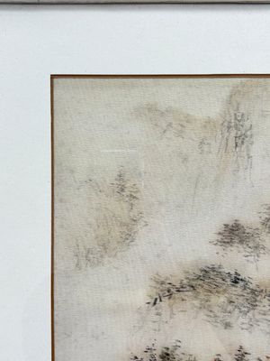 Liao Xinxue 廖新学(1900-1958): 'Mountainous landscape', ink on silk, 20th C. — photo 3