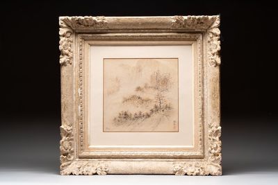 Liao Xinxue 廖新学(1900-1958): 'Mountainous landscape', ink on silk, 20th C.