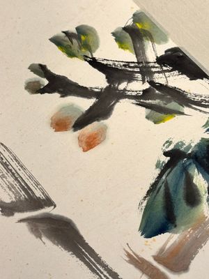 Linlu Xu 许麟庐 (1916-2011): 'Bird and chrysanthemum', ink and colour on paper — photo 13