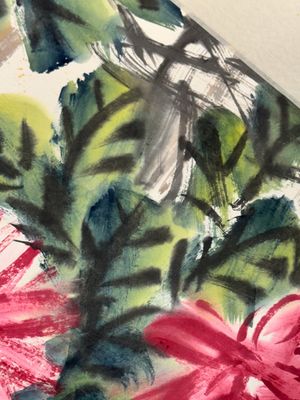 Linlu Xu 许麟庐 (1916-2011): 'Bird and chrysanthemum', ink and colour on paper — photo 14