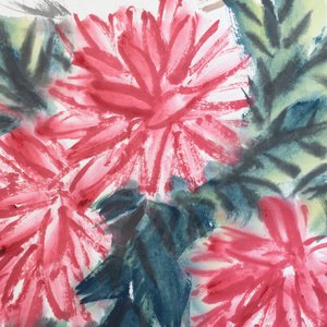 Linlu Xu 许麟庐 (1916-2011): 'Bird and chrysanthemum', ink and colour on paper — photo 6