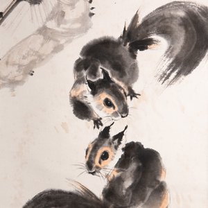 Liu Jilu 劉繼卣 (1918-1983): 'Two squirrels under the pine tree', ink and colour on paper, dated 1978 — 照片 4