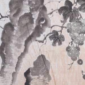 Liu Ruihua 劉瑞華 (1971): 'Squirrels and grapes', ink and colour on paper, dated 1995 and Jiang Yunge 江雲閣: 'Bamboo', ink on silk, dated 1949 — photo 15