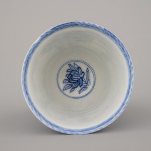 Lot de 3 tasses et sous-tasses en porcelaine de Chine, bleu et blanc, Kangxi — photo 6