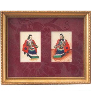 Lot de 6 peintures chinoises sur papier de riz, Canton, 18e-19e — photo 1