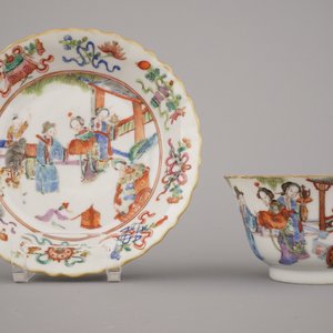 Lot de 6 tasses et pochons, Chine, Tongzhi marque et période, 19e — photo 18