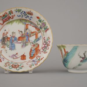 Lot de 6 tasses et pochons, Chine, Tongzhi marque et période, 19e — photo 30