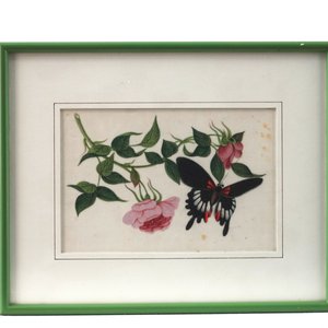Lot van 3 Chinese schilderijtjes op rijstpapier, 18e-19e eeuw — foto 1