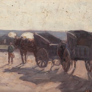 Louis Clesse (1889-1961): 'Gare d'Etterbeek', oil on board — photo 1