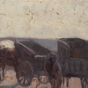 Louis Clesse (1889-1961): 'Gare d'Etterbeek', oil on board — photo 4