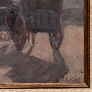 Louis Clesse (1889-1961): 'Gare d'Etterbeek', oil on board — photo 5