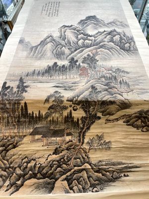 Lu Hui 陸恢 (1851-1920): 'Mountainous landscape', ink on paper, dated 1910 — photo 1
