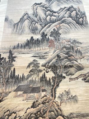 Lu Hui 陸恢 (1851-1920): 'Mountainous landscape', ink on paper, dated 1910 — photo 4