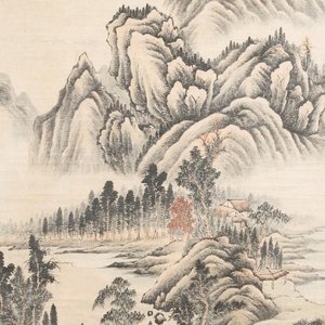Lu Hui 陸恢 (1851-1920): 'Mountainous landscape', ink on paper, dated 1910 — photo 1