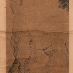 Luo Qing 羅清 (1821-1899): 'Four scrolls with figures in rocky landscapes', ink and colour on paper — 照片 14