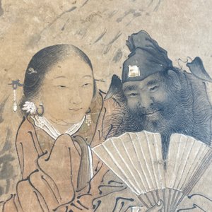 Luo Qing 羅清 (1821-1899): 'Quatre rouleaux aux personnages dans des paysages montagneux', encre et couleurs sur papier — photo 46