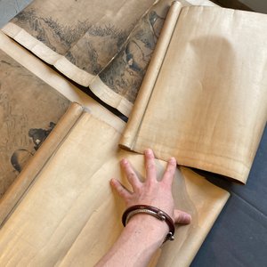 Luo Qing 羅清 (1821-1899): 'Vier scrolls met figuren in berglandschappen', inkt en kleur op papier — foto 50
