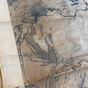 Luo Qing 羅清 (1821-1899): 'Vier scrolls met figuren in berglandschappen', inkt en kleur op papier — foto 59