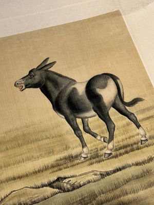 Ma Jin 馬晉 (1900-1970): 'Sheep, Donkeys, Rabbits and a Polar bear', ink and colour on silk — foto 14