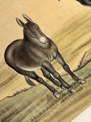 Ma Jin 馬晉 (1900-1970): 'Sheep, Donkeys, Rabbits and a Polar bear', ink and colour on silk — foto 7