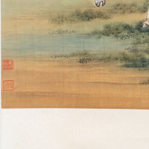 Ma Jin 馬晉 (1900-1970): 'Sheep, Donkeys, Rabbits and a Polar bear', ink and colour on silk — foto 5