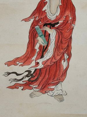Ma Jin 馬晉 (1900-1970): 'Tathagata', ink and colour on paper, dated 1950 — foto 4