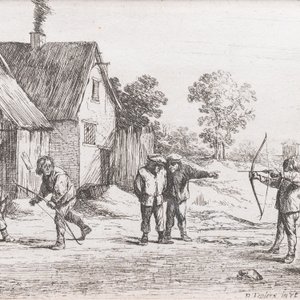 Maarten de Vos, Gerard de Jode, et d'après Teniers & Brouwer: Huit gravures, 16èmè et postérieur — photo 11