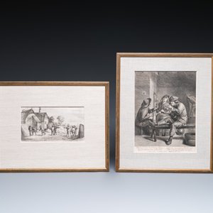 Maarten de Vos, Gerard de Jode, et d'après Teniers & Brouwer: Huit gravures, 16èmè et postérieur — photo 8