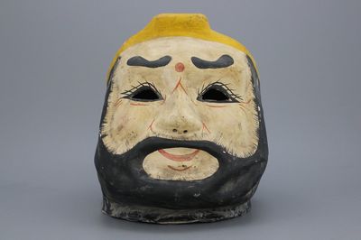 Masque pour enfants en papier-mâché, Chine, début 20e