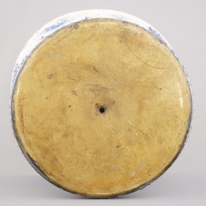 Massieve blauw en witte Delftse tuinvaas, ca 1720 — foto 8