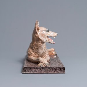 Maurice Guiraud Rivière (1881-1947): Modèle d'un chien en céramique Art Deco — photo 5