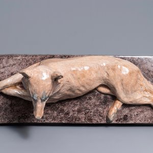 Maurice Guiraud Rivière (1881-1947): Modèle d'un chien en céramique Art Deco — photo 6