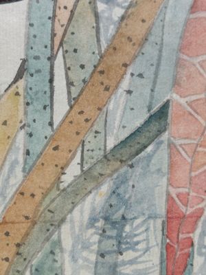 Mi Gengyun 糜耕耘 (1910-1998): 'Lotus', ink and colour on paper, dated 1977 — photo 13