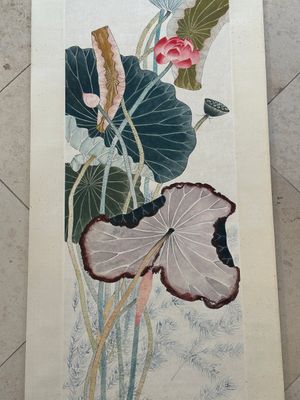 Mi Gengyun 糜耕耘 (1910-1998): 'Lotus', ink and colour on paper, dated 1977 — photo 7