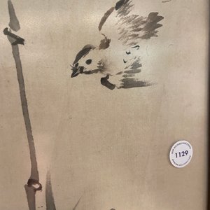 Mi Shan, inkt en kleur op papier: 'Vogels bij bamboe', gedat. april 1916 — foto 15