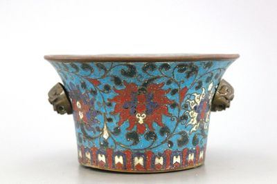 Mooie Chinese wierookbrander in 'cloisonné'-email, Mingdynastie.