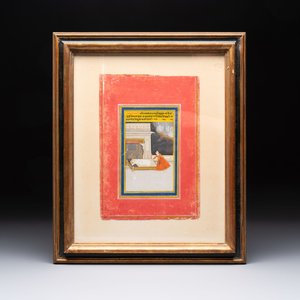 Mughal school: a miniature painting, 19th C. — 照片 1