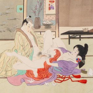 Murasaki Shuku 村崎宿久: 'Shunga - Mirror of the Four Seasons', Edo, 19th C. — 照片 14