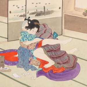 Murasaki Shuku 村崎宿久: 'Shunga - Mirror of the Four Seasons', Edo, 19th C. — 照片 15
