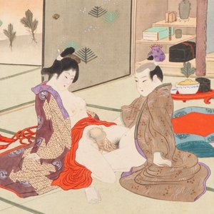 Murasaki Shuku 村崎宿久: 'Shunga - Mirror of the Four Seasons', Edo, 19th C. — 照片 16