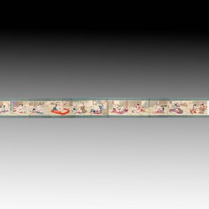 Murasaki Shuku 村崎宿久: 'Shunga - Mirror of the Four Seasons', Edo, 19th C. — 照片 2