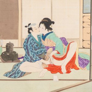 Murasaki Shuku 村崎宿久: 'Shunga - Mirror of the Four Seasons', Edo, 19th C. — 照片 5