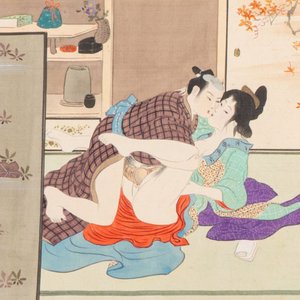 Murasaki Shuku 村崎宿久: 'Shunga - Mirror of the Four Seasons', Edo, 19th C. — 照片 6