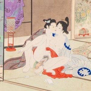 Murasaki Shuku 村崎宿久: 'Shunga - Mirror of the Four Seasons', Edo, 19th C. — 照片 7