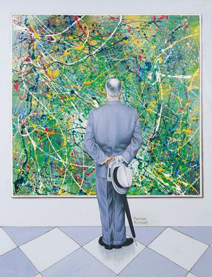 Naar Norman Rockwell (1894-1978): 'De Kenner', olieverf op doek