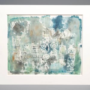 Nam Kwan (Korea, 1911-1990): Compositie, aquarel op papier, gedat. 1974 — foto 2