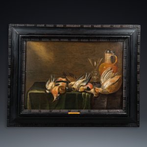 Navolger van Alexander Adriaenssen (1587-1661): Stilleven met vogels, olie op paneel, 17e eeuw — foto 2