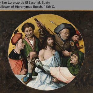 Navolger van Hiëronymus Bosch (ca. 1450–1516): De bespotting van Christus (Christus met de doornenkroon), olie op paneel — foto 10